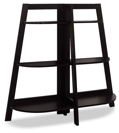 Aline 51 Bibliothèque 3 Etagères Ouvertes - Cappuccino|Bibliothèque en coin Aline de 51 po avec 3 tablettes ouvertes - cappuccino