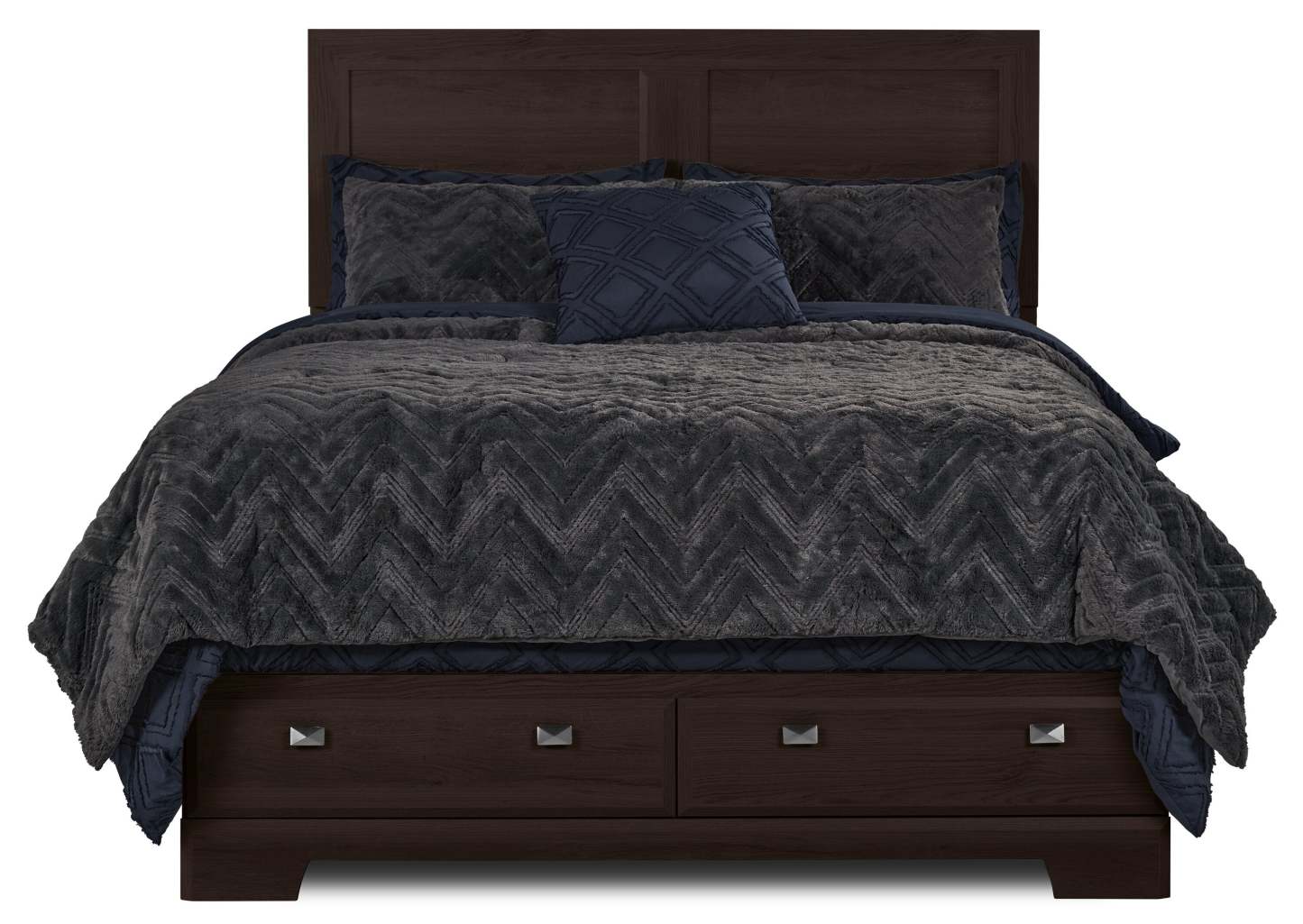 Yorkdale 5-Piece Queen 6 Drawer Storage Bedroom Package - Brown | Ensemble de chambre à coucher avec rangement Queen 5 pièces à 6 tiroirs Yorkdale - Brun