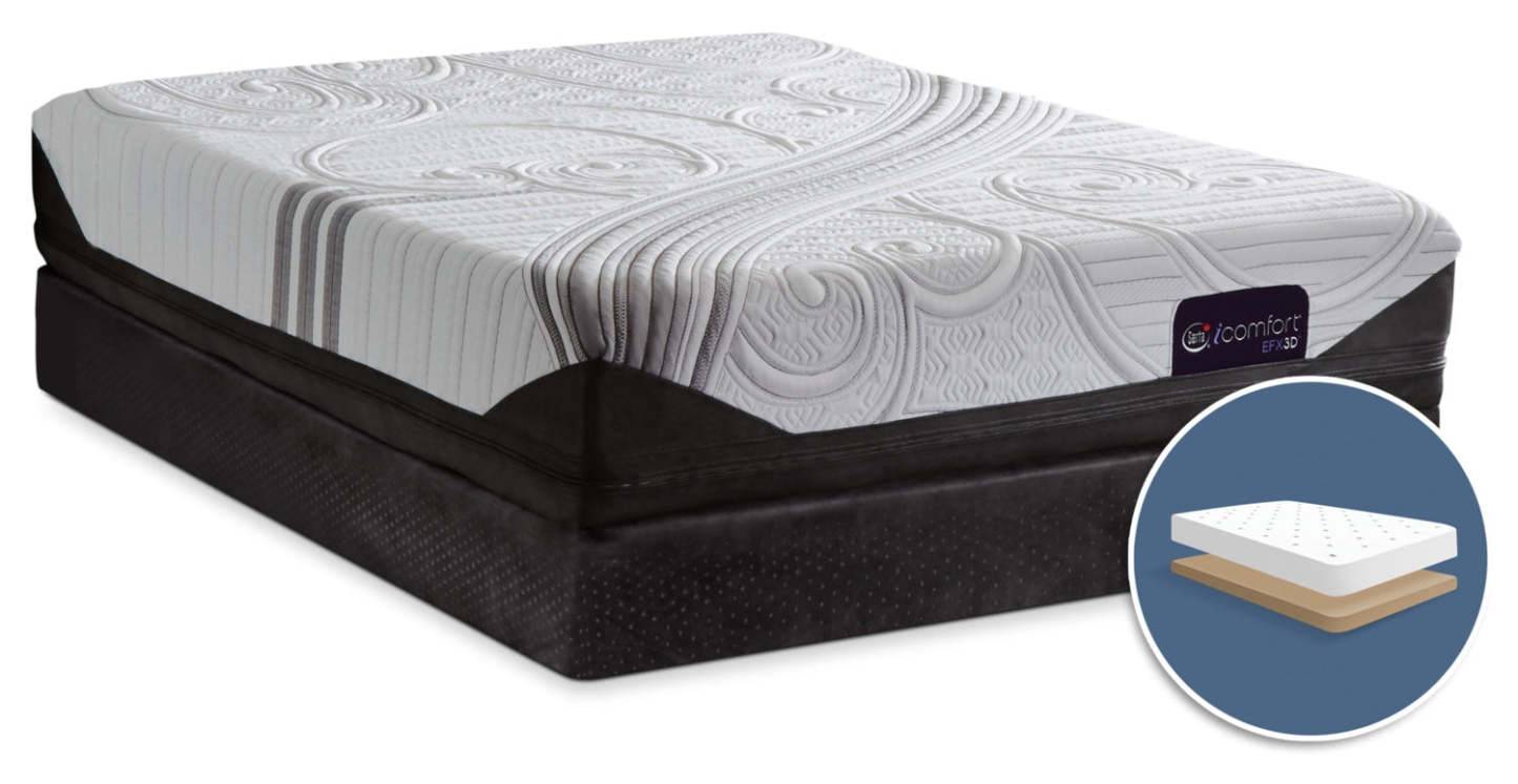 Serta iComfort® EFX3D Ermano Low-Profile Full Mattress Set|Ensemble matelas à profil bas Ermano iComfort EFX3D de Serta pour lit double