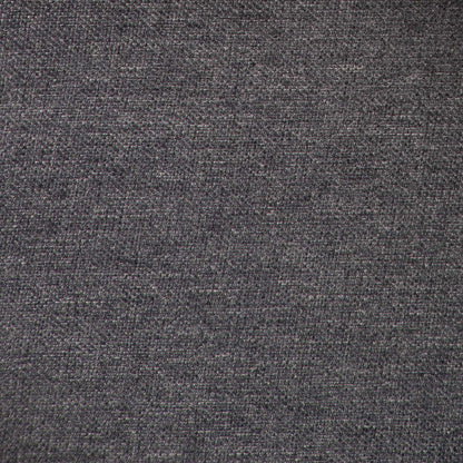 Chaise de salle à manger à dossier à oreilles York avec tissu d'apparence lin, capitonnée par boutons - Gris | Chaise de salle à manger York à oreilles en tissu d'apparence lin avec capitonnage - grise