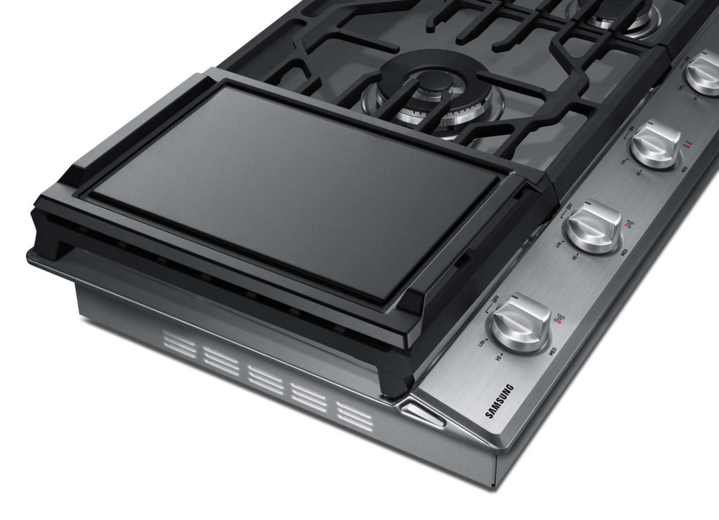 Surface de cuisson à gaz Samsung de 36 po avec brûleur double – NA36K6550TS