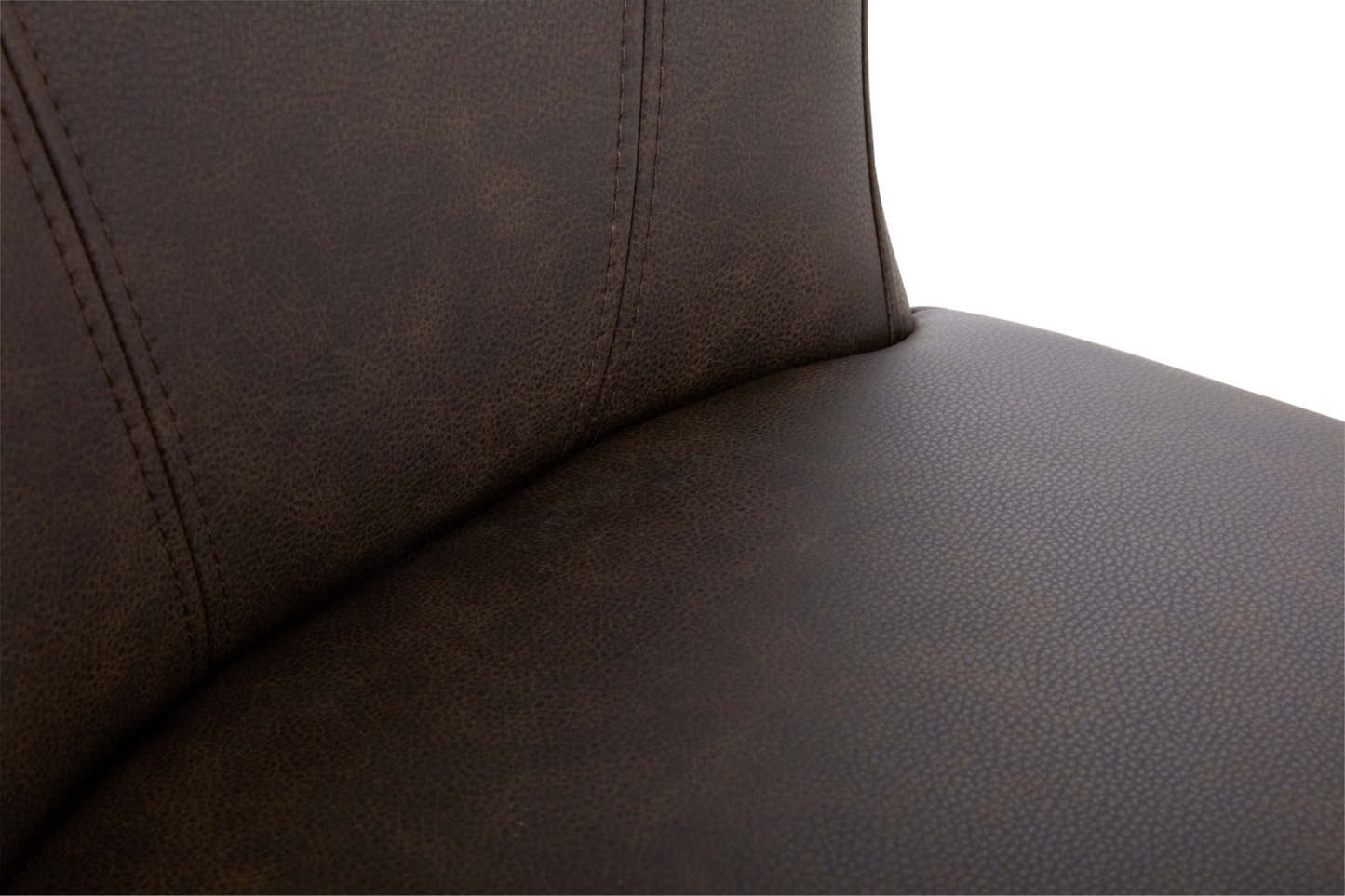 Tabouret à hauteur de comptoir Quinn avec tissu en cuir végétalien - Marron | Tabouret Quinn de hauteur comptoir en tissu de cuir végétalien - brun