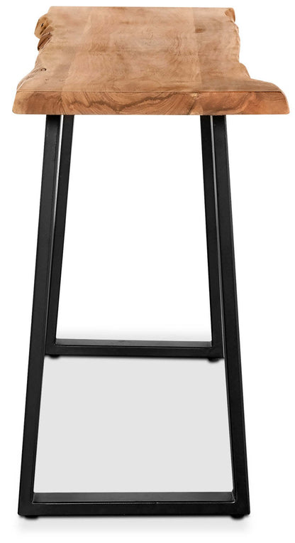 Agra 51 Rustic Sofa Table - Brown and Black with Iron Legs|Table de salon rustique Agra de 51 po - brune et noire avec pattes en fer