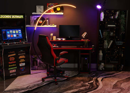 Lampadaire LED Zeus 72 Noir Mat|Lampe à pied Zeus de 72 po noir mat à DEL