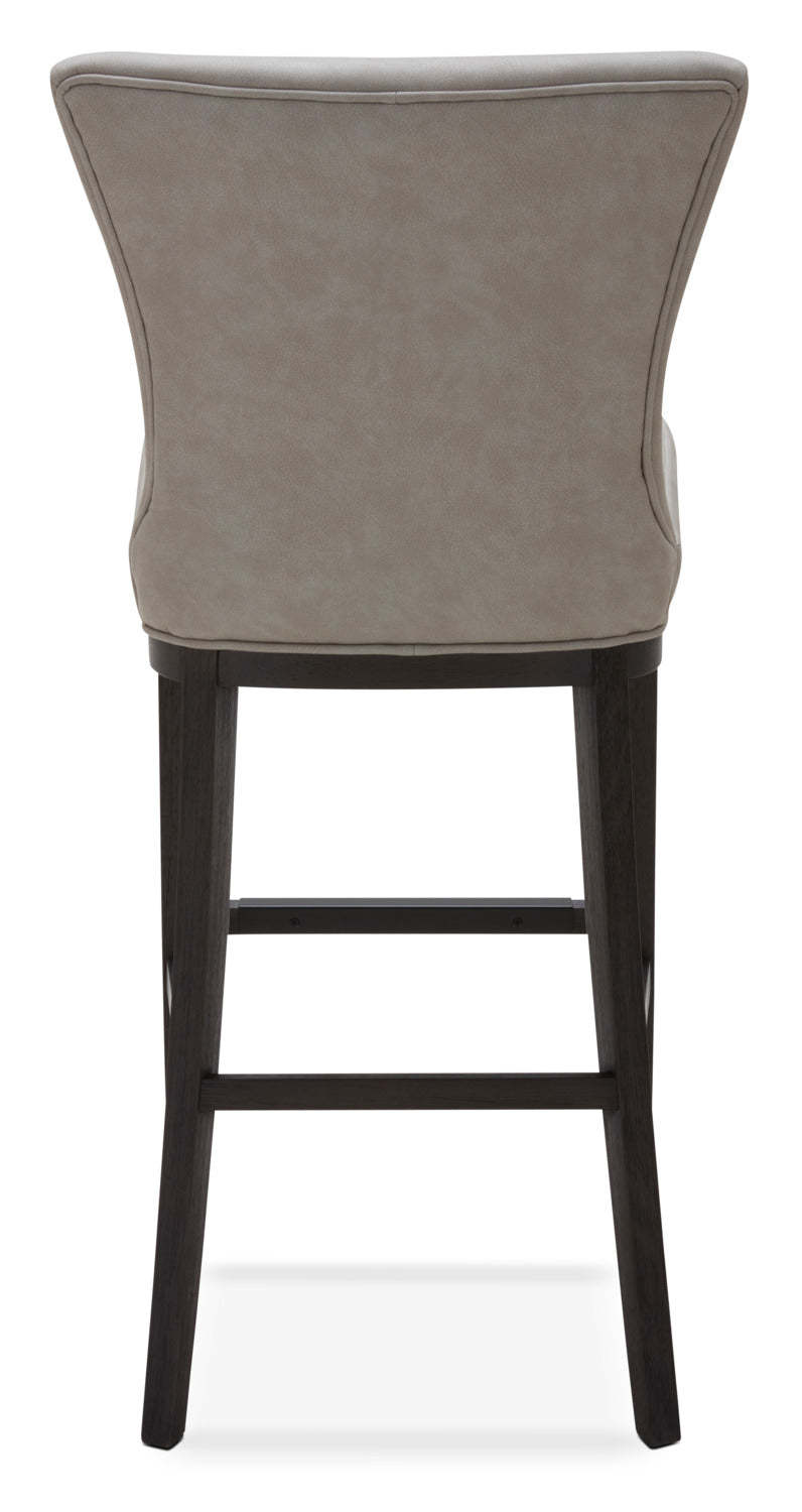 Quinn Barstool with Vegan Leather Fabric - Taupe | Tabouret bar Quinn en tissu de cuir végétalien - taupe