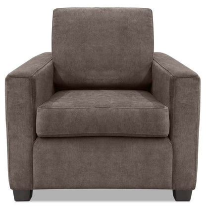 Fauteuil Becca en chenille - anthracite