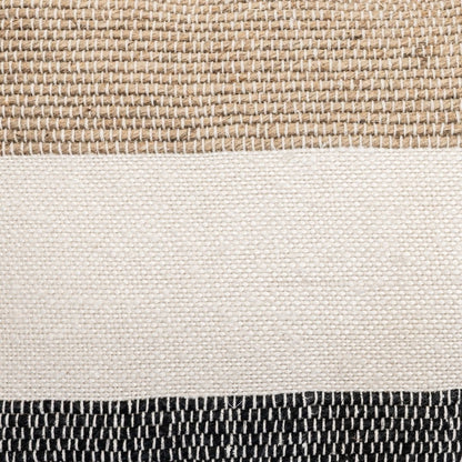 Coussin rectangulaire Amaira à rayures horizontales