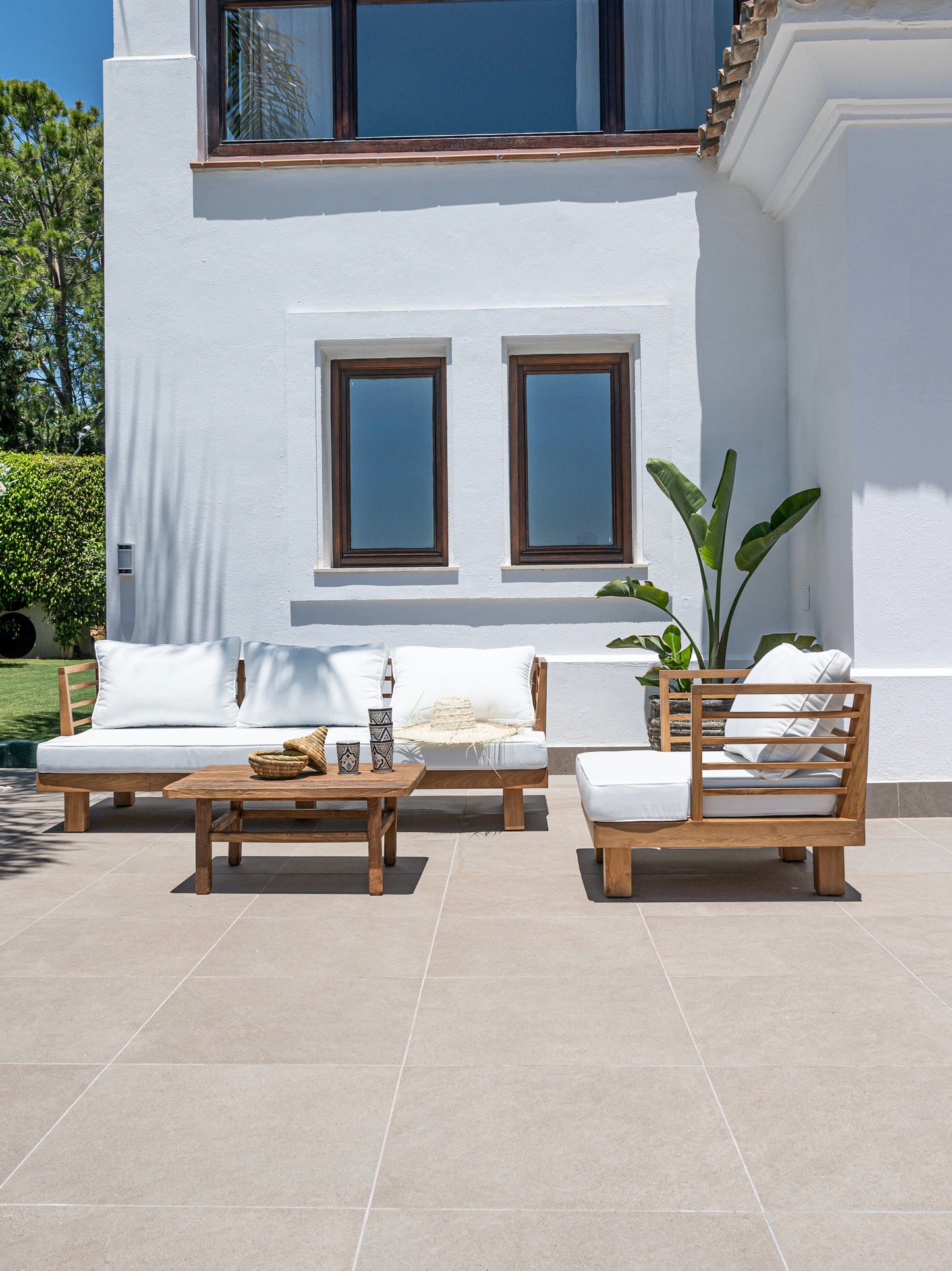 Canapé trois places Amaya | Blanc