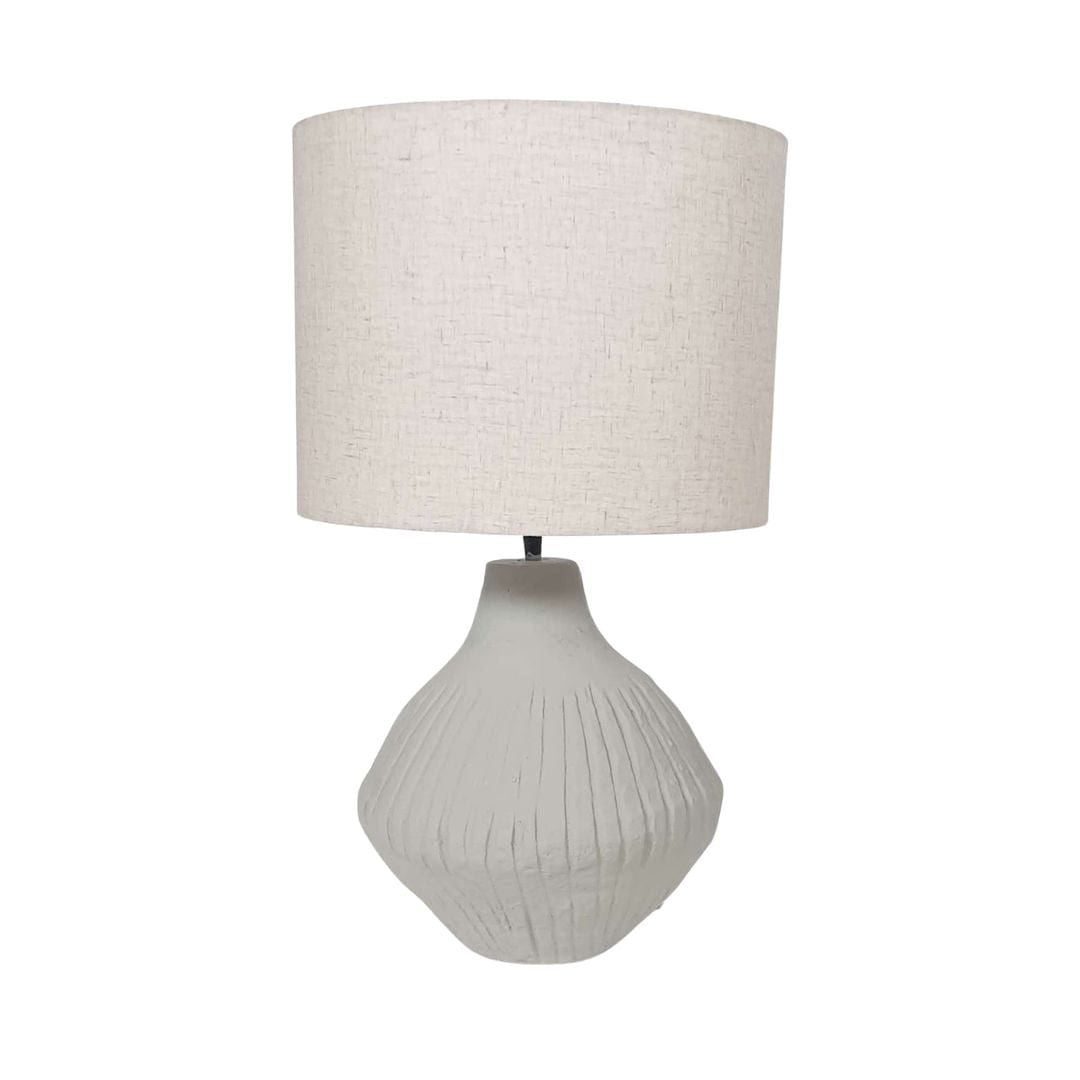 Lampe de table Tahlia en courge côtelée