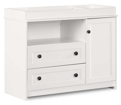 Table à langer Zoe Baby avec tiroirs de rangement - Blanc | Table à langer Zoe pour bébé avec tiroirs de rangement - blanche