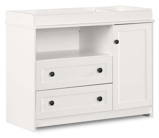 Table à langer Zoe Baby avec tiroirs de rangement - Blanc | Table à langer Zoe pour bébé avec tiroirs de rangement - blanche