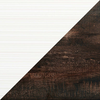 Miroir de commode de chambre Zoey – Bicolore blanc et marron | Miroir de commode de chambre à coucher Zoey - deux teintes, blanc et brun