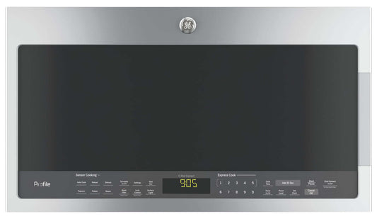 Profile 2.1 Cu. Ft. Over-the-Range Microwave with Chef Connect and 400 CFM - Stainless - PVM2188SJC | Four à micro-ondes à hotte intégrée Profile de 1,7 pi³ avec technologie Chef Connect et 400 pi³/min …