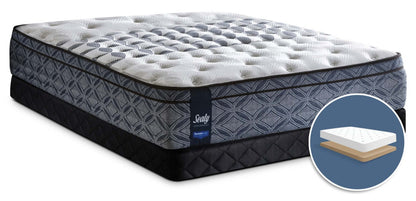 Sealy Posturepedic Performance Plus Lindfield Firm Euro-Top Low-Profile Mattress Set|Ensemble ferme Euro-plateau à profil bas Lindfield Posturepedic Performance de Sealy pour lit queen